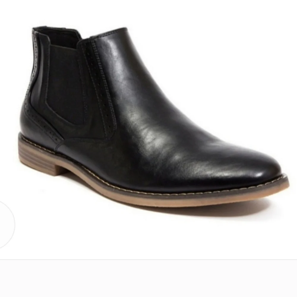 Y2K Deer Stags Mens Black Chukka Stretch Ankle Boots 11.5 M